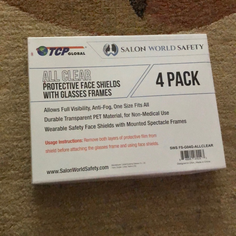 Face shields.